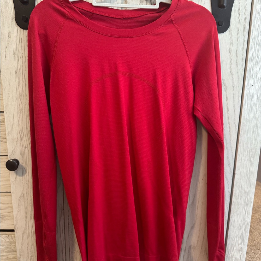 lululemon Women's Red Long Sleeve Top